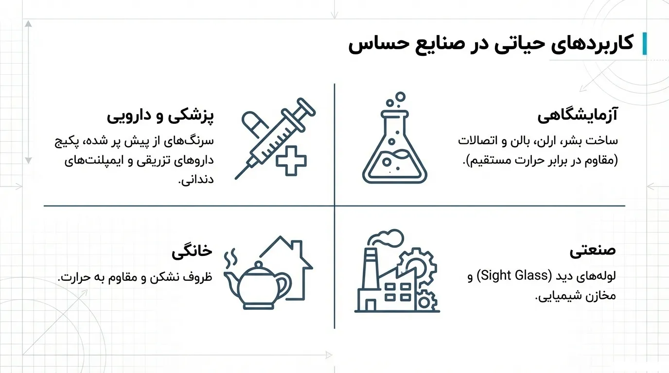 کاربرد لوله شیشه ای پیرکس