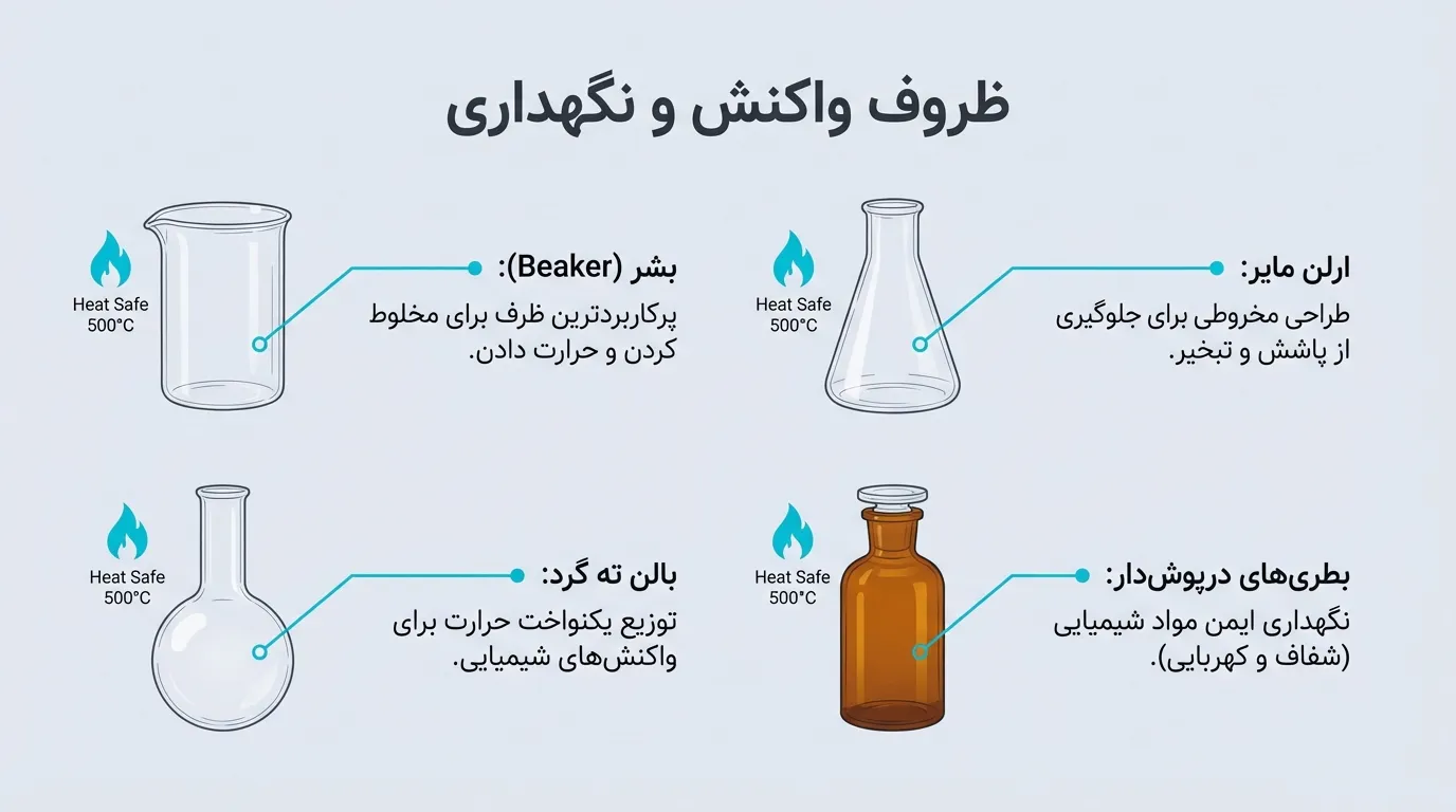 ظروف شیشه ای آزمایشگاهی